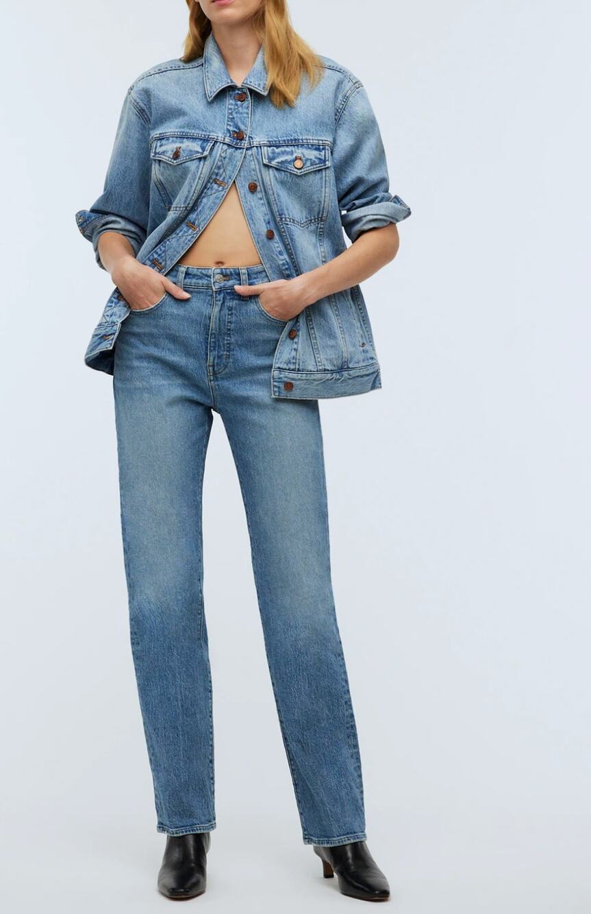 Madewell The '90s Straight Jean Rondell Wash: Crease Edition 24T